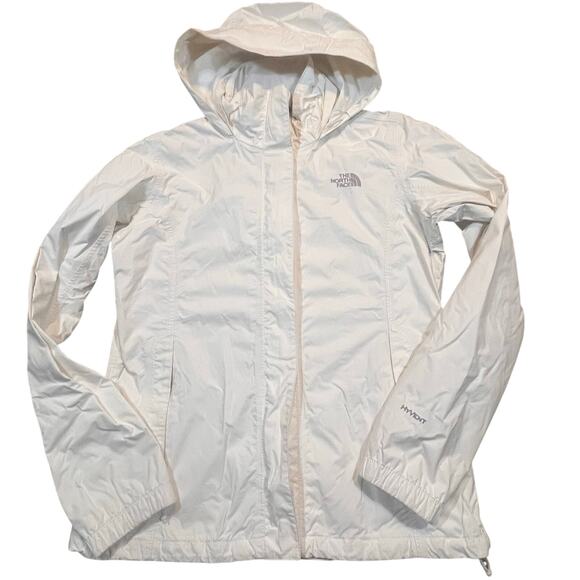 The North Face Jackets & Blazers - The North Face Womens M White HyVent Hooded Windbreaker Hooded Lined Waterproof